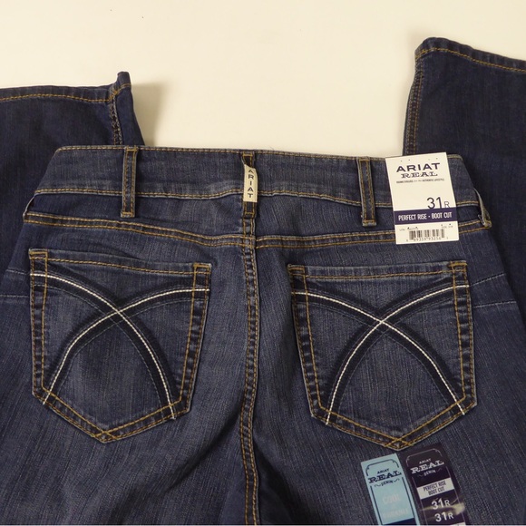 Ariat Real Perfect Rise Boot Denim Jeans NWT 31R - Picture 5 of 7